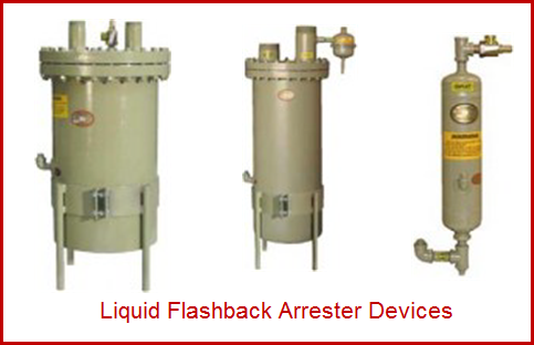 liquid flashback arrester devices